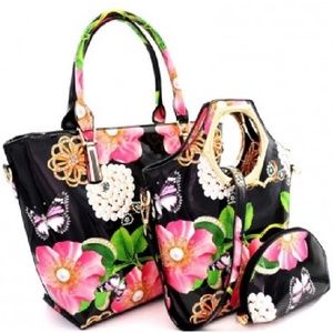 Le Miel  Vegan Navy Hand Bag Set